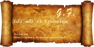 Gömöri Fruzsina névjegykártya